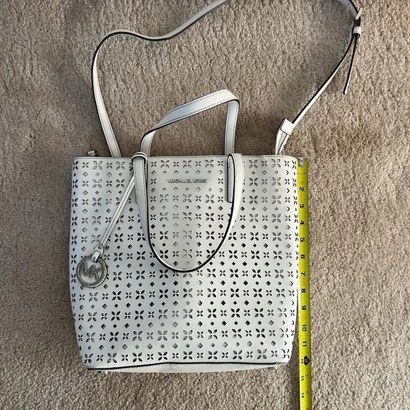 Michael Kors Perforated White Tote - Picture 11 of 11